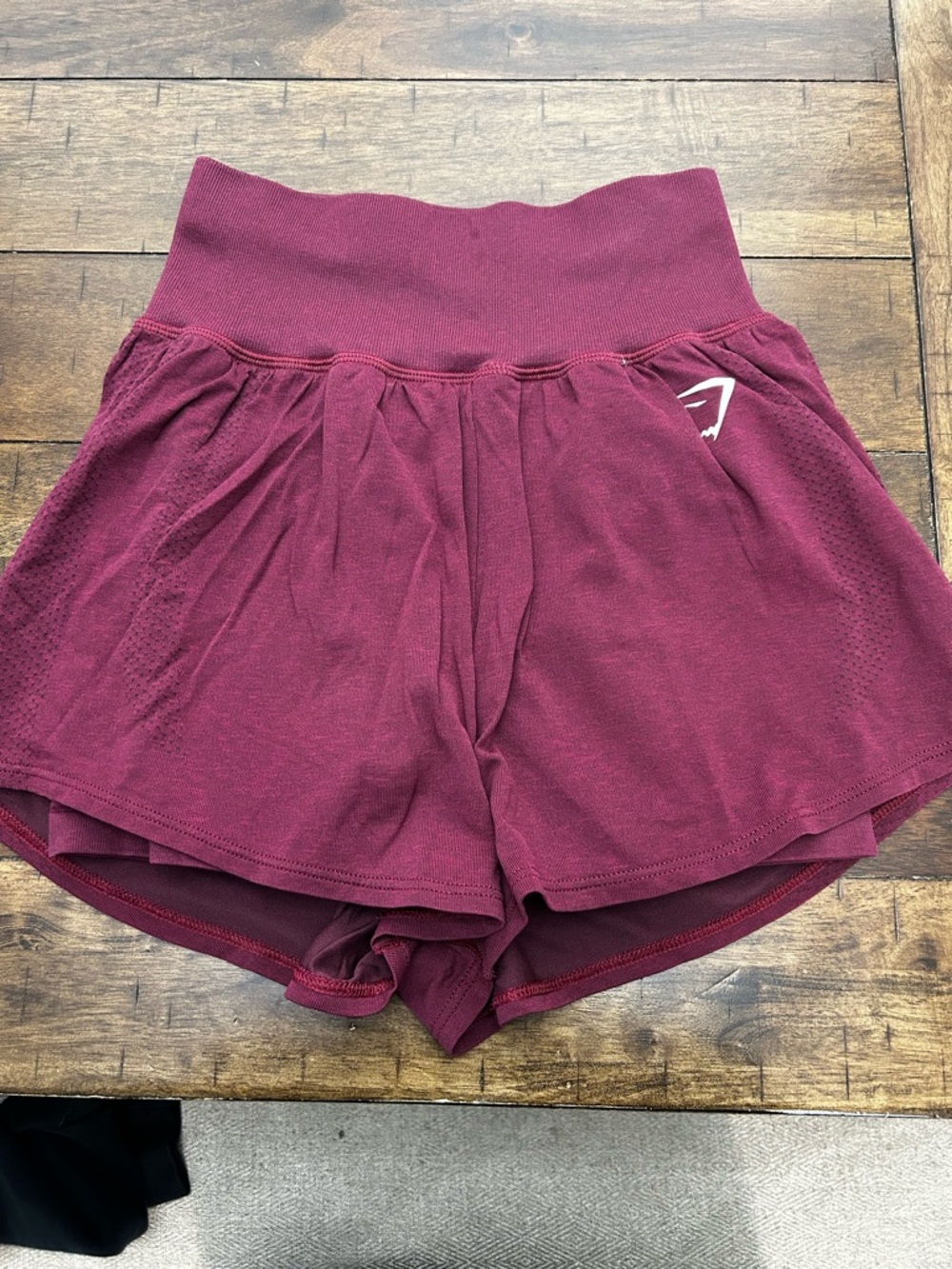Gymshark Burgundy High-Waist Performance Shorts